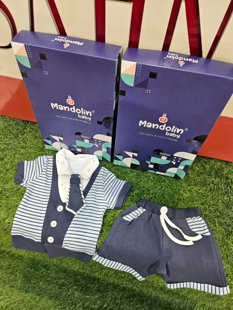 Fancy Tie + Nicker suit (navy blue, 0-3months)