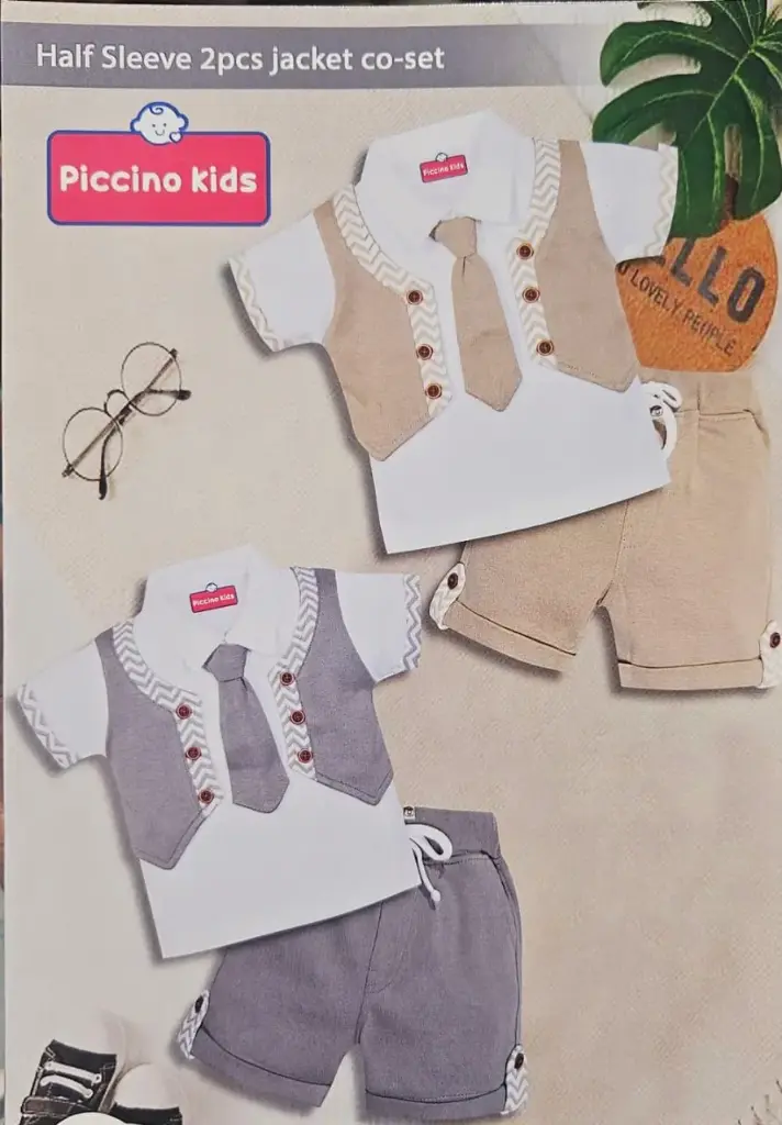 Shrug+Tie 2pic Nicker Suit (grey, 3-6months)