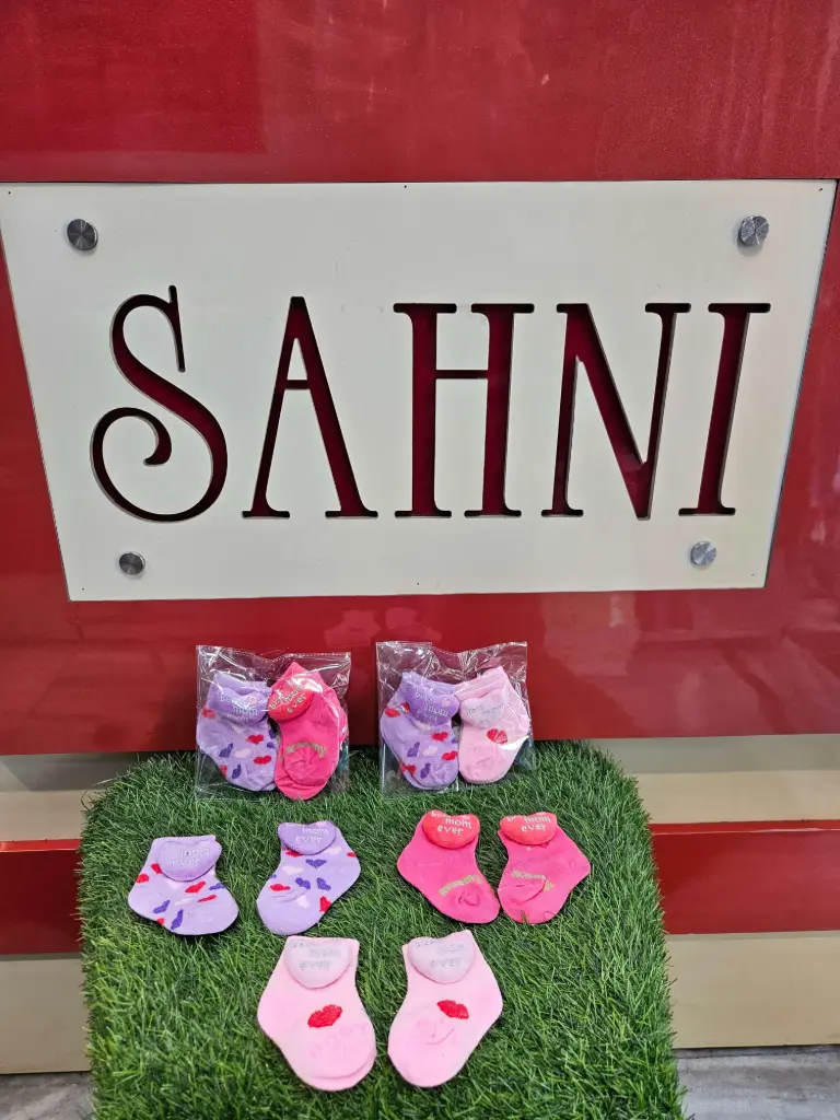 Girl kid cotton summer socks (0 to6months) (baby pink)